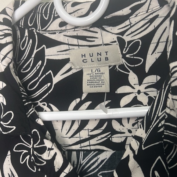 Hunt Club Men Hawaiian Button Down Shirt Size Large - Picture 3 of 6